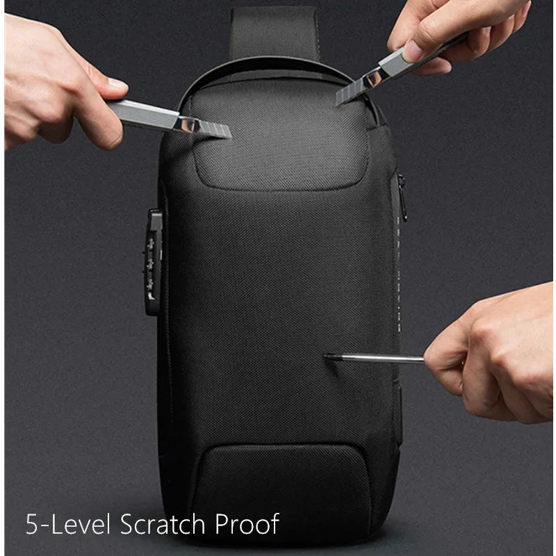 Hot Chest Bag New Anti-Thief Men Crossbody Bag Waterproof Shoulder Bags USB Charging Short Trip for Male Travel Pack
