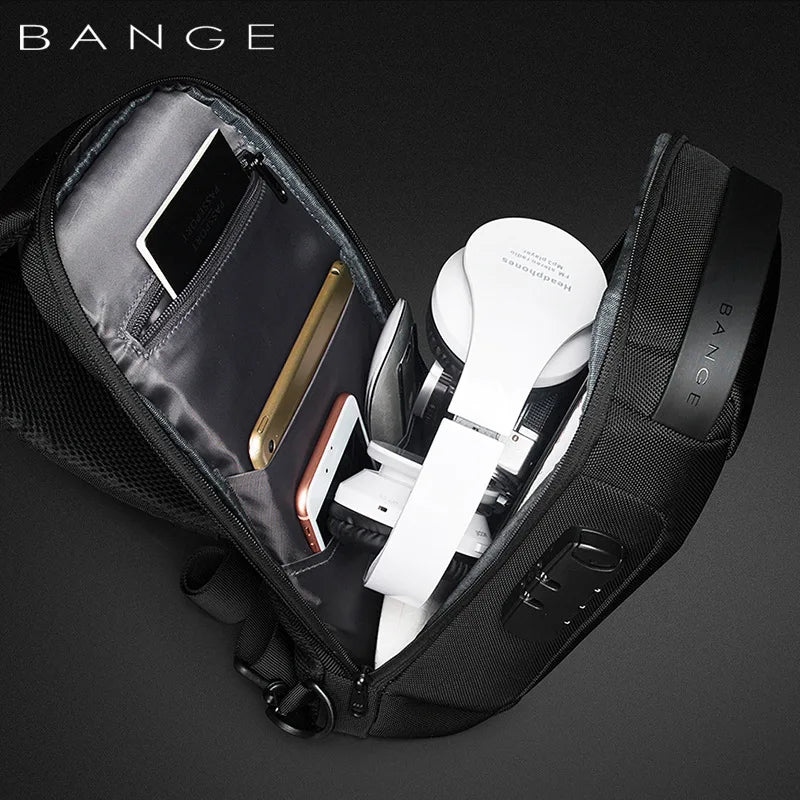 Hot Chest Bag New Anti-Thief Men Crossbody Bag Waterproof Shoulder Bags USB Charging Short Trip for Male Travel Pack