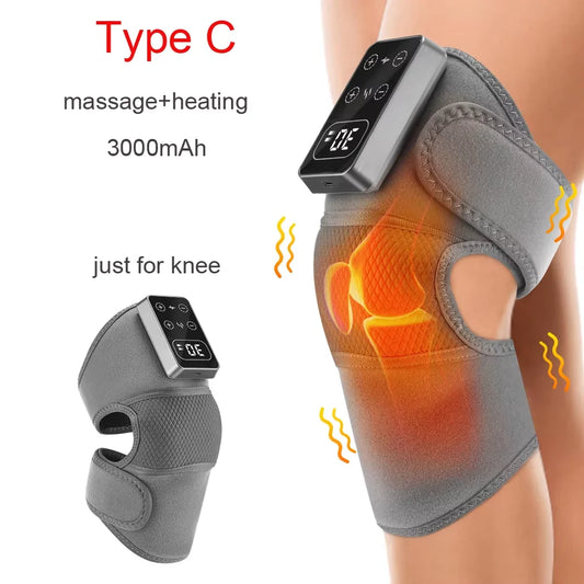 Revitalize Your Body with the 3-in-1 Electric Heated Vibration Knee Massager – Perfect for Pain Relief and Relaxation!